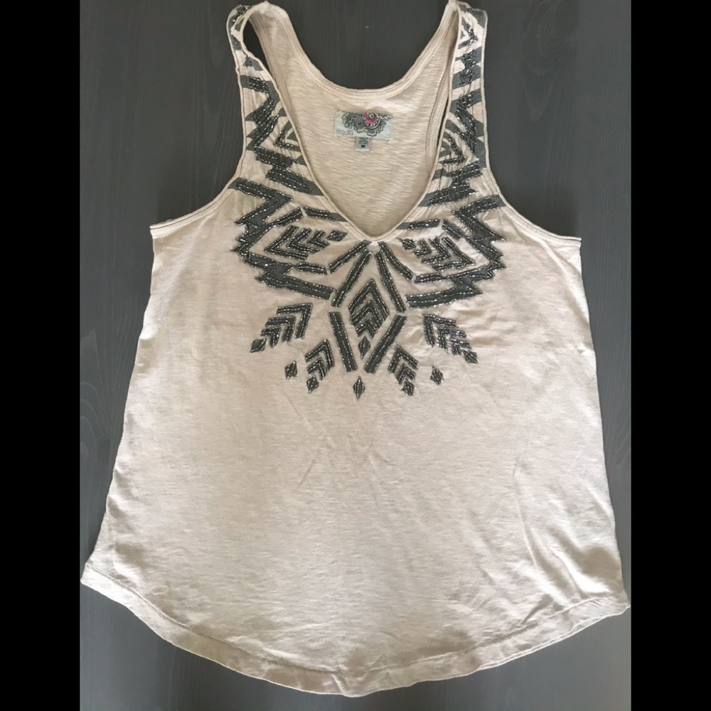 Ecote Embellished Tank Top Size Medium
